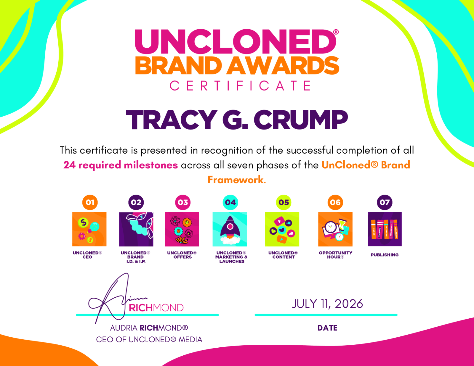Certificate of Award